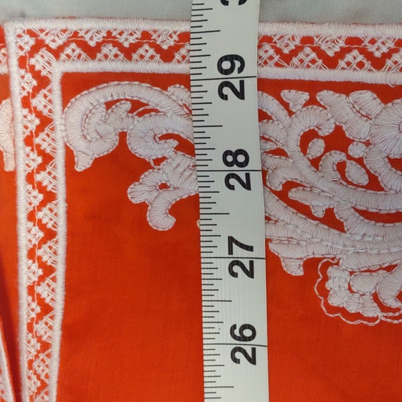 Michael Kors Long Sleeved Orange Embroidered Tunic/Cover Up Size Medium - Picture 9 of 15